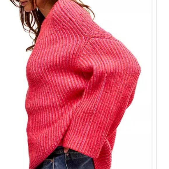 *NWT* Free People Boat Neck Tunic Pink Sweater, Size Small - Picture 3 of 5
